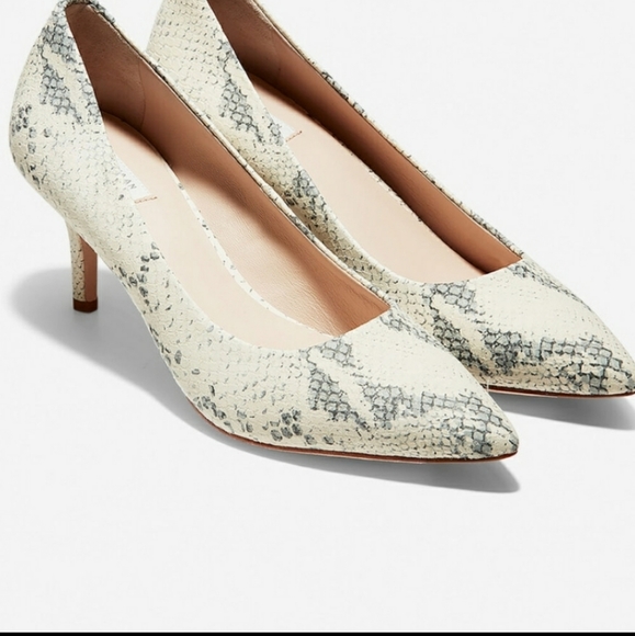 COLE HAAN VESTA PUMP SNAKE PRINT LEATHER S… - Picture 4 of 12